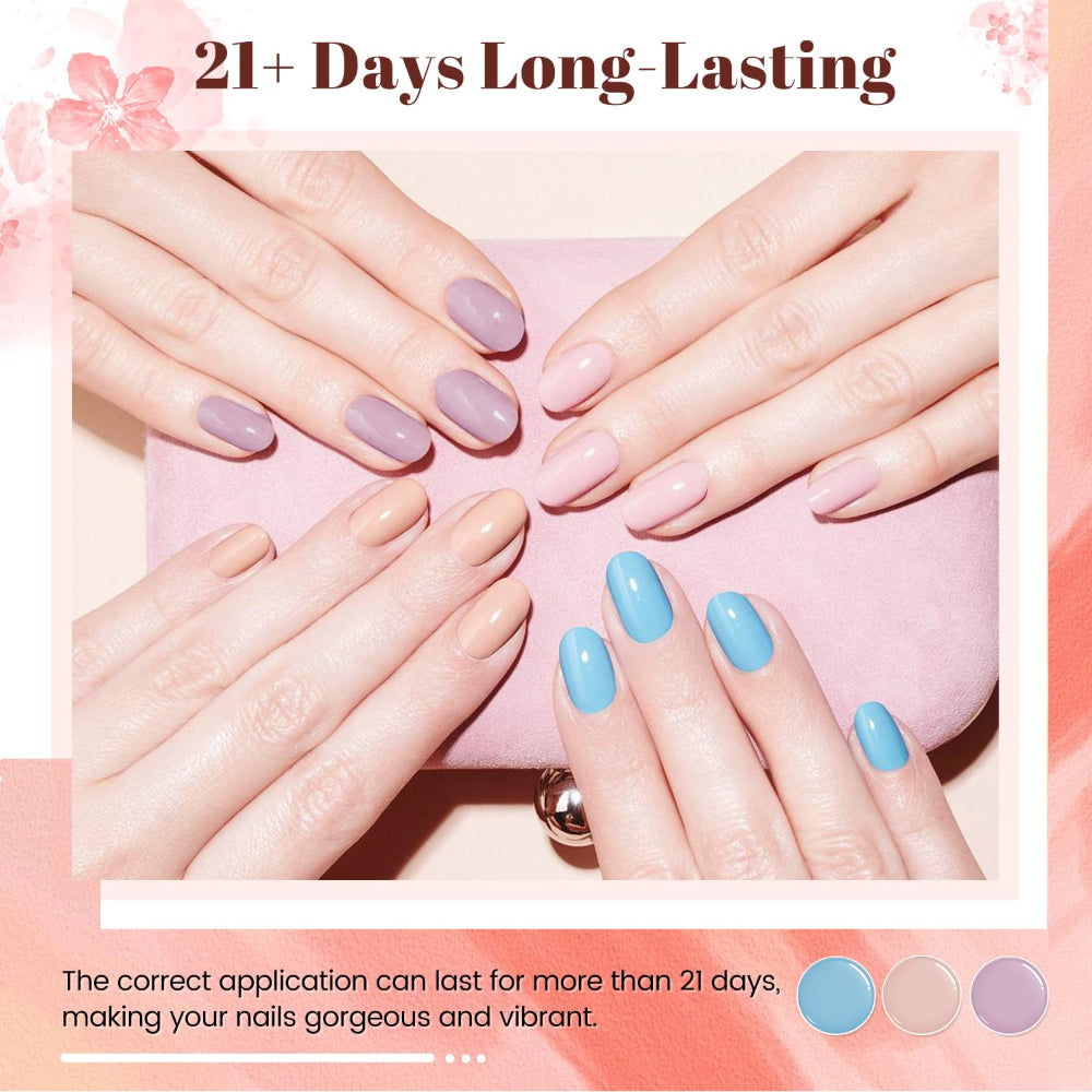 23-Piece Gel Nail Polish Set – Base, Glossy & Matte Top Coats – Long-Lasting Multicolor Gel for All Seasons