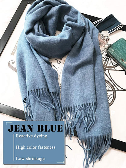 Thick Winter Scarf for Women Men, Soft Warm Cashmere Shawls Wraps, Large Size