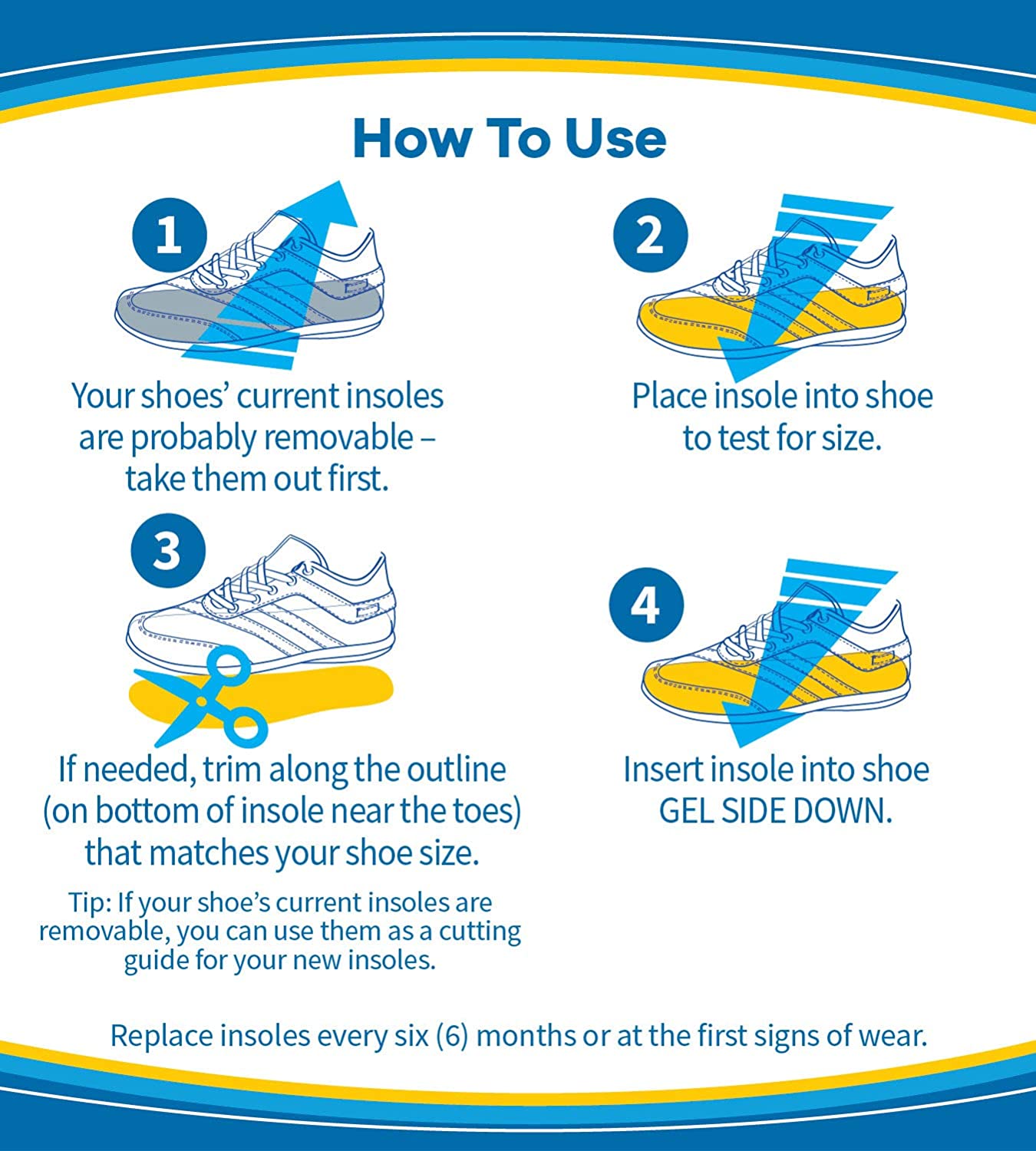 Dr. Scholl's Work Massaging Gel Advanced Insoles for Men Shoe Inserts