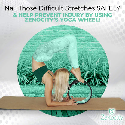 Yoga Wheel - The Best Balance Accessory for Stretching | Posture Fit Padding Technology Keeps You Comfortable & Stable While You Stretch | Fits All Sized People | Holds 440 LBS