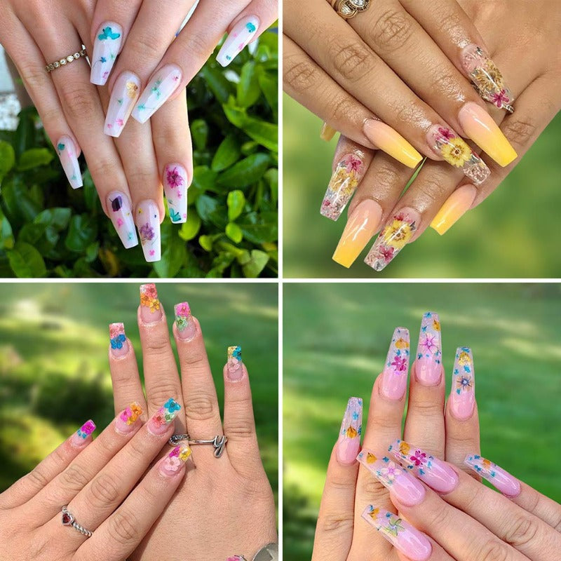 Acrylic Dried Flower Nail Art Set