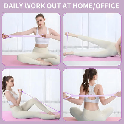 Figure 8 Resistance Band with Handles – Arm, Back & Shoulder Training – Elastic Rope for Yoga, Pilates, Barre Workouts & Physical Therapy