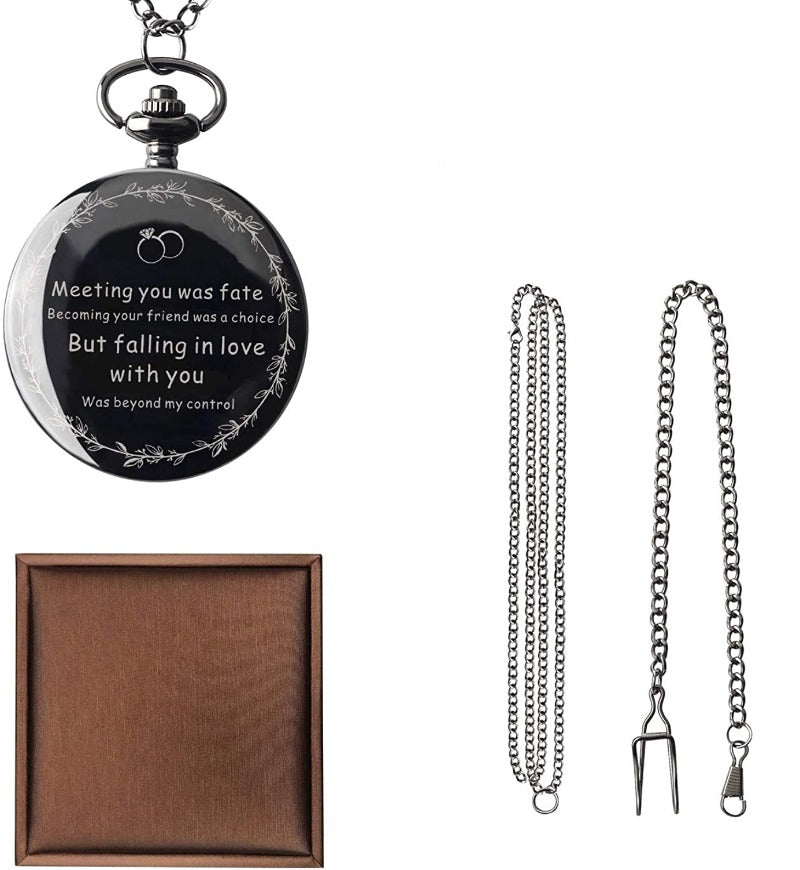 Men's Engraved Personalized Pocket Watch