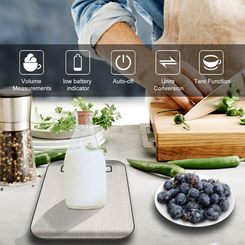 Crownful 5 Unit 11LB Digital Food Scale With Tare Function And LCD Screen (Batteries Included)