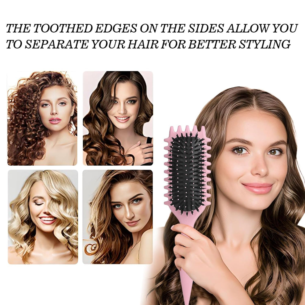 Curly Hair Brush – Curl Defining & Shaping – Styling Use – Ergonomic Plastic Design