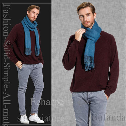 Thick Winter Scarf for Women Men, Soft Warm Cashmere Shawls Wraps, Large Size