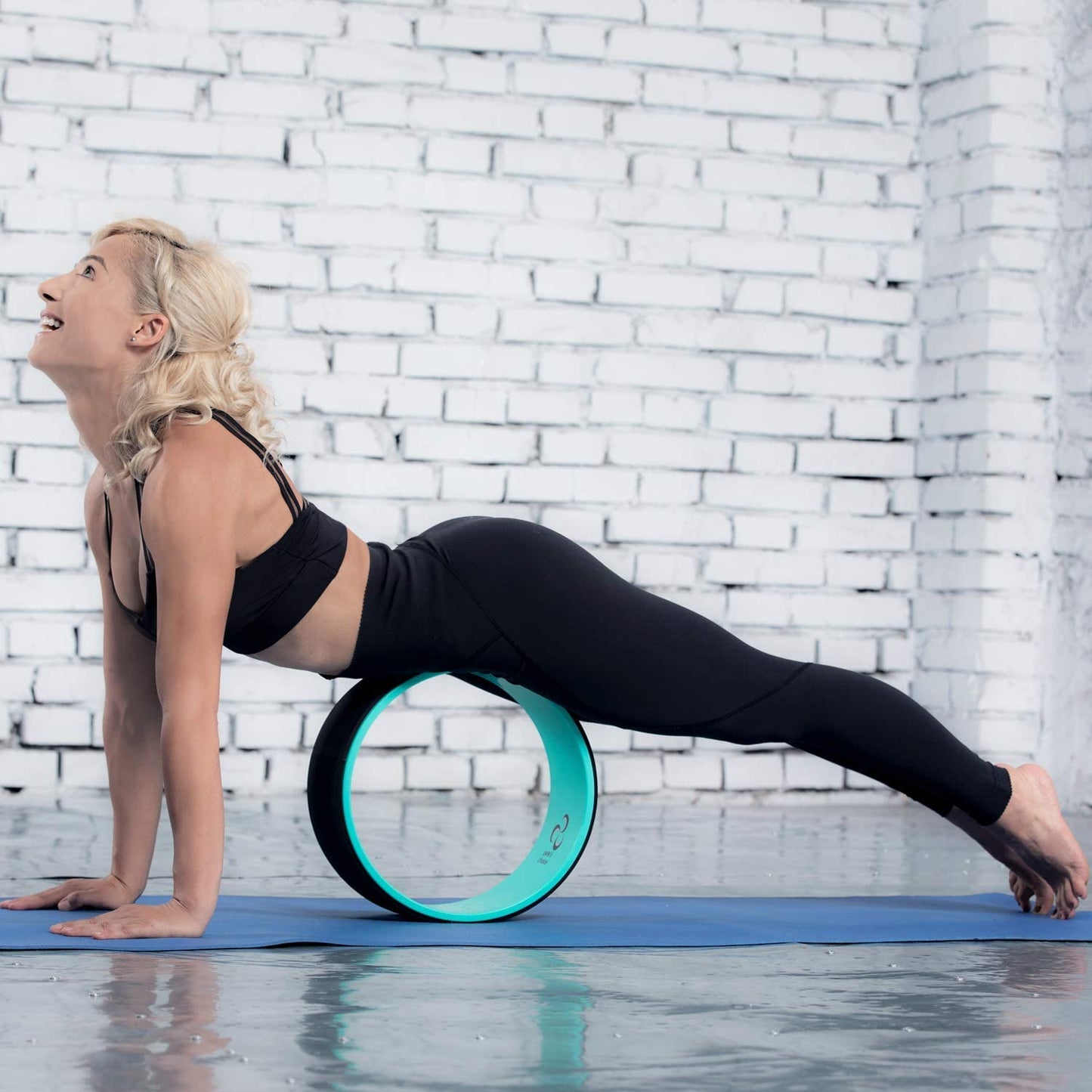 pete's choice Yoga Wheels with Yoga Strap & Exercise Guide | Comfortable & Durable Yoga Balance Accessory | Increase Flexibility | Improve Posture