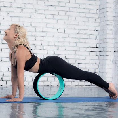 pete's choice Yoga Wheels with Yoga Strap & Exercise Guide | Comfortable & Durable Yoga Balance Accessory | Increase Flexibility | Improve Posture