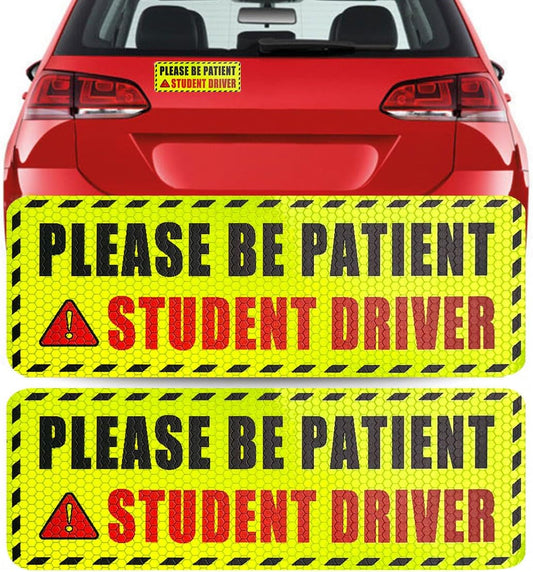 3 Pcs Student Driver Magnets for Car,Please Be Patient Student Driver Sticker