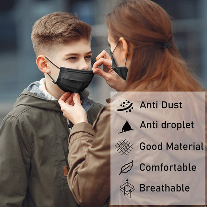 Face Masks - Disposable Face Masks for Men & Women - 3 Layers Protection - Comfortable/Adjustable/Breathable mask