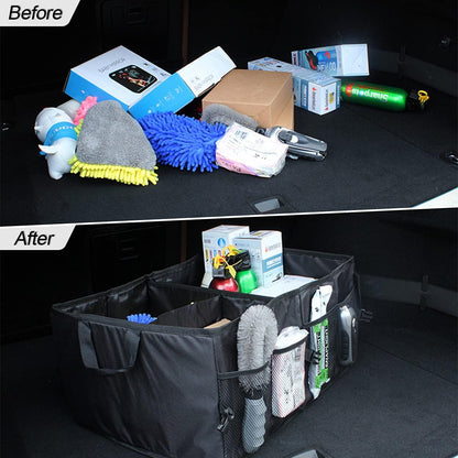 Car Trunk Organizer – Collapsible Cargo Storage Box for SUV and Truck Vehicle Storage