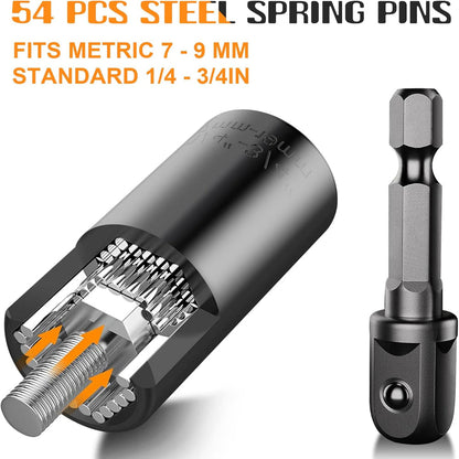 Universal Socket Tool – Adjustable 7–19mm Grip – Multi-Purpose Repair Use – Handy Tool Gadget for Home & Garage