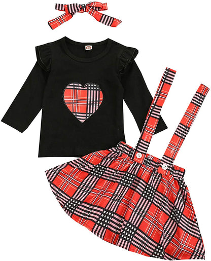 Toddler 3 Piece Valentines Day Outfit Set