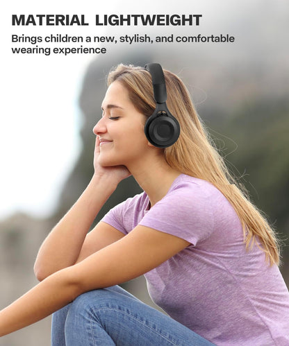 Kids Bluetooth Headphones – Over-Ear Wireless Use – Bluetooth 5.3 with Built-In Mic – Comfortable HD Sound for School, Travel & Tablet