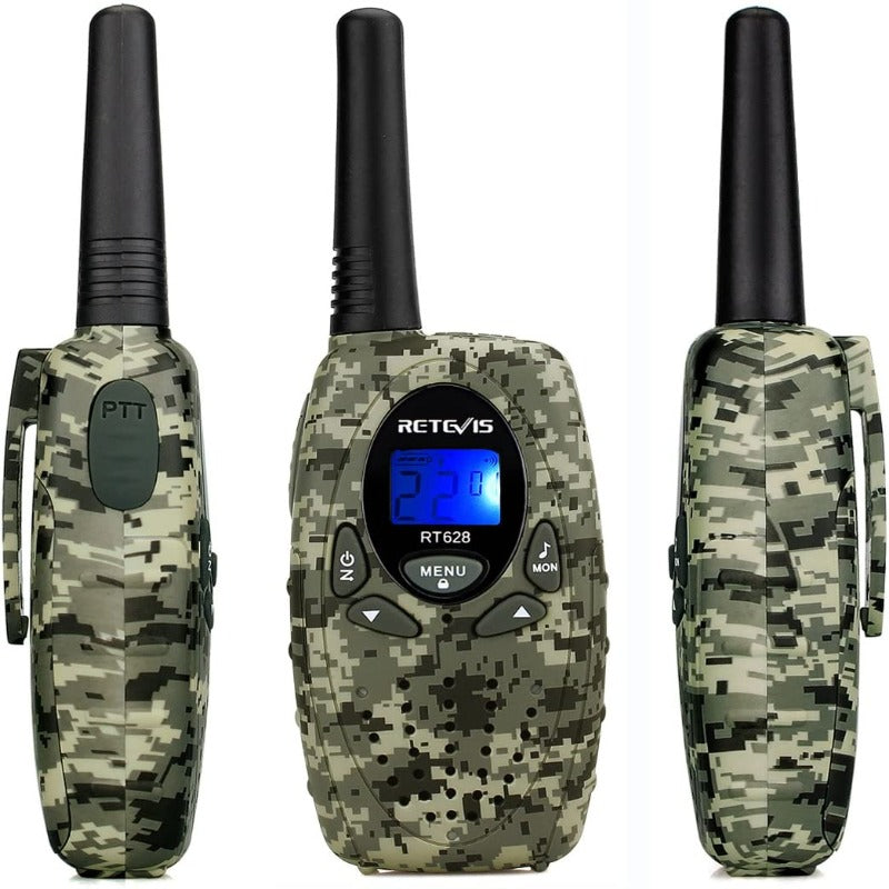 Set of 2 LCD Display Long Range Walkie Talkies - 22 Channels and 2 Way Radio