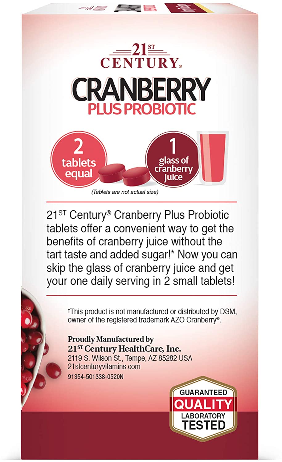 60 Count Cranberry Plus Probiotic Tablets