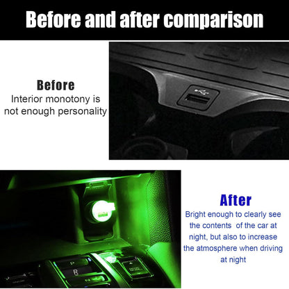 7-Pack USB LED Car Lights – Interior Ambient Mini Lighting Kit for Trunk and Dashboard Use