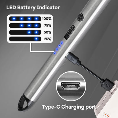 3-Pack Electric Arc Lighters – Rechargeable Windproof Plasma Lighters with Flexible Neck