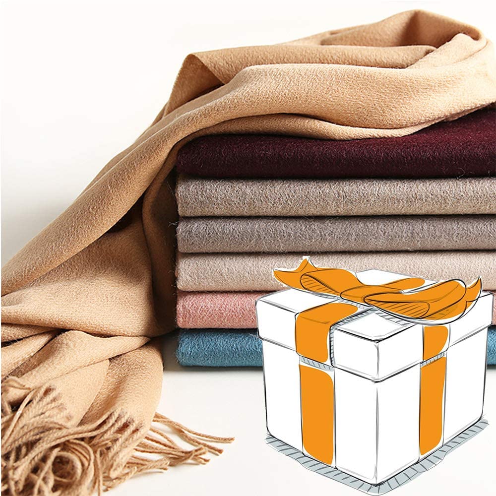 Thick Winter Scarf for Women Men, Soft Warm Cashmere Shawls Wraps, Large Size