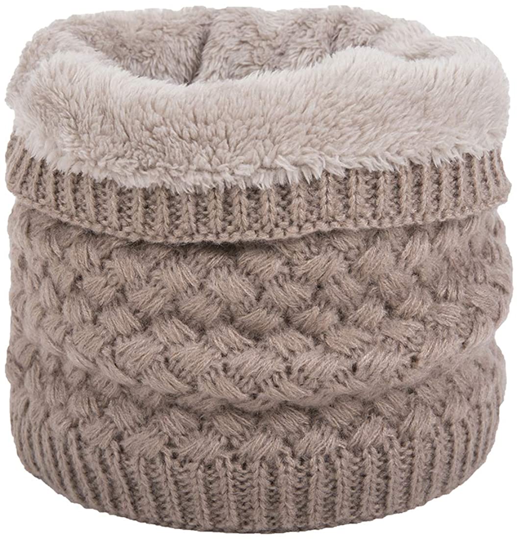 Leories Winter Neck Warmer Fleece Lined Infinity Scarf Thicken Windproof and Dust Skiing Scarf Face Mask