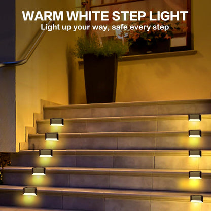 4-Pack Solar Deck Step Lights – Waterproof LED Outdoor Lighting for Stairs Fence Patio