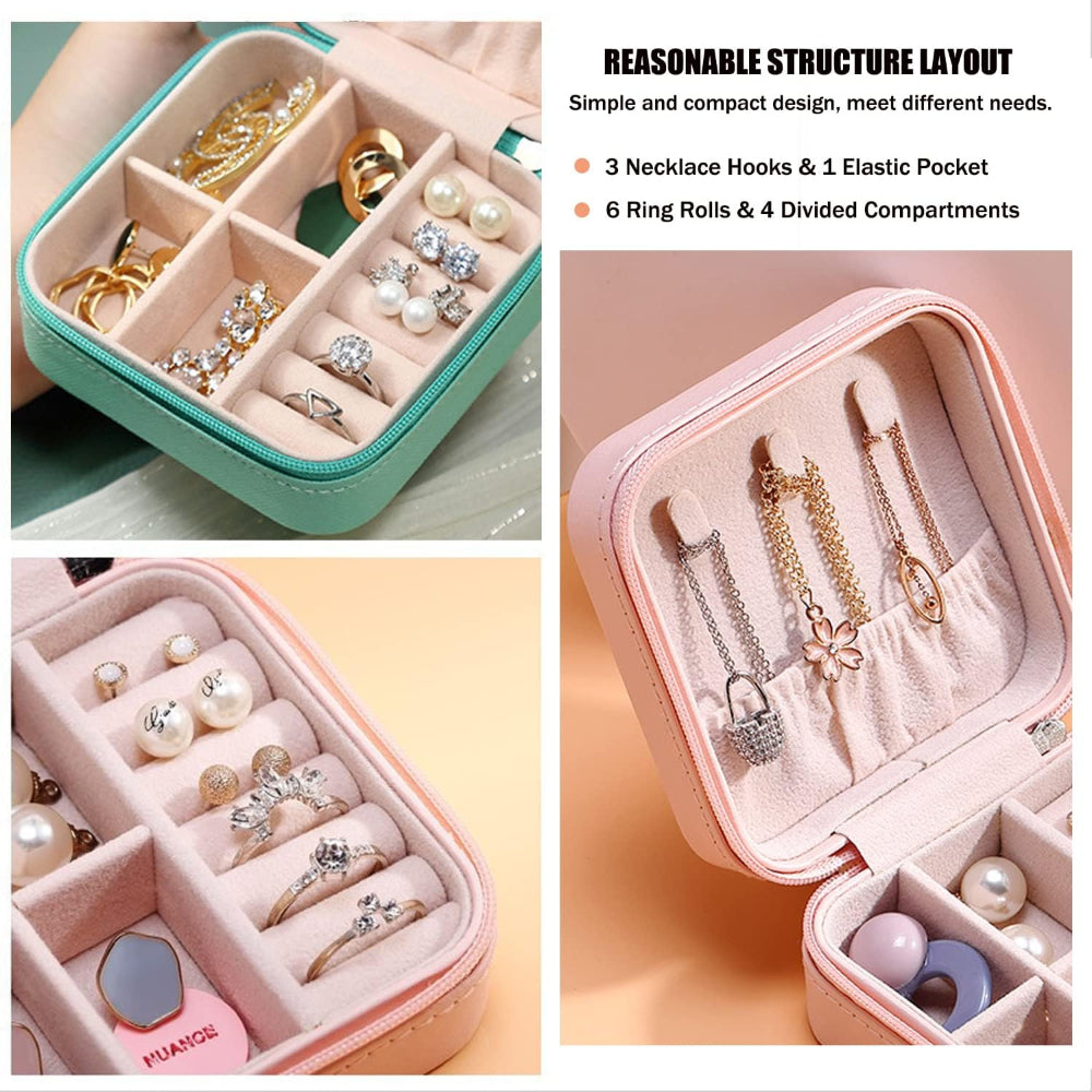 Mini Jewelry Travel Case – Portable Jewelry Organizer for Rings, Earrings, Necklaces & Bracelets