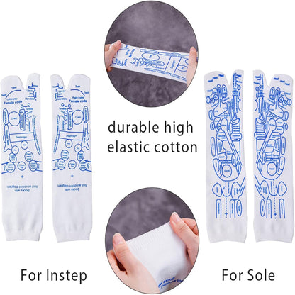 Women’s Reflexology Socks Set – Foot Massage Socks with Trigger Point Tool for Pain Relief