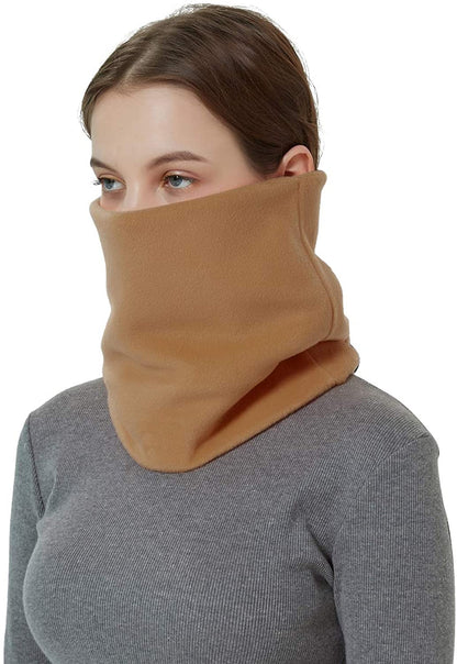CRIPOP 2 Pack Infinity Loop Scarf, Fleece Unisex Warm Neck Warmer Circle Scarves