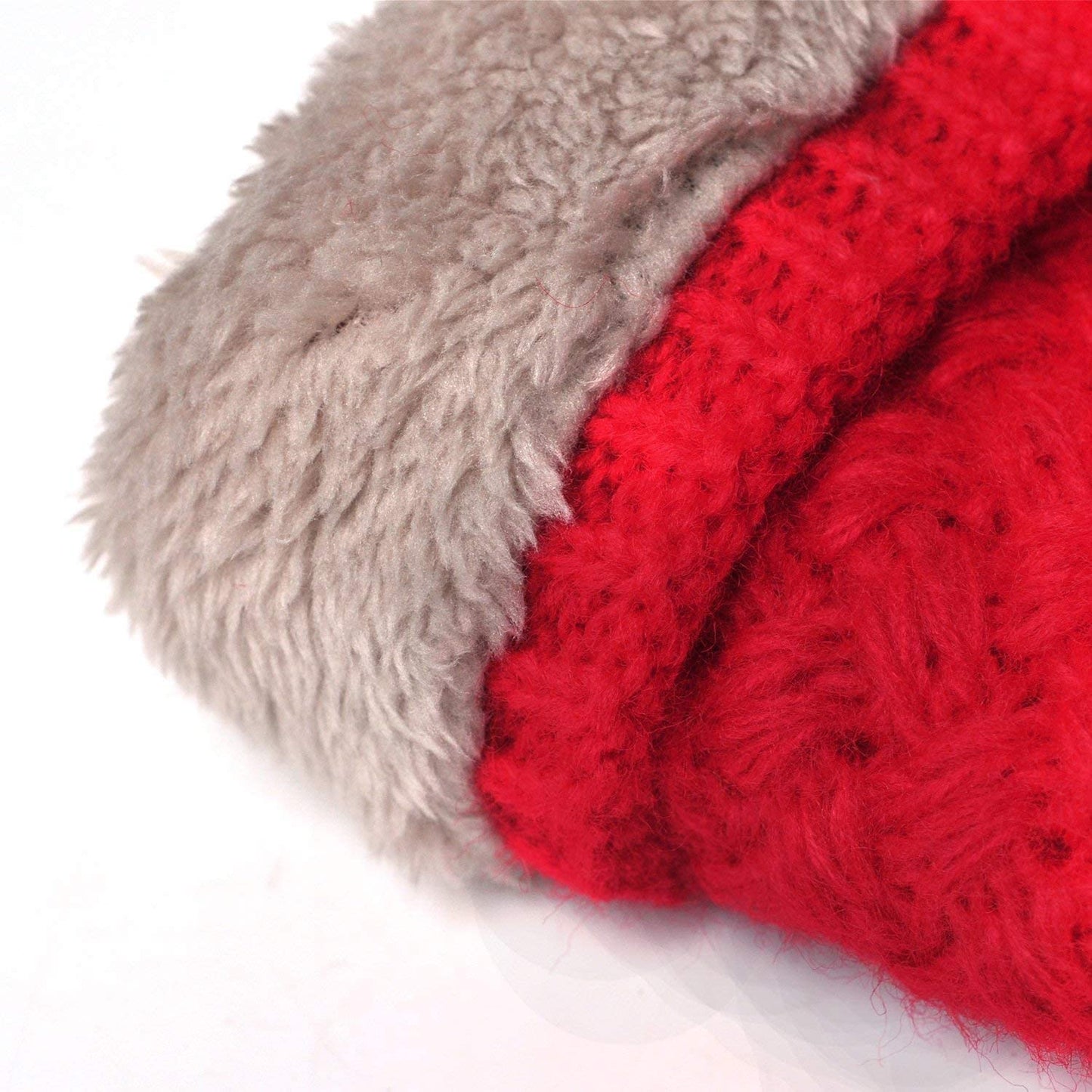 Lo Shokim Harsh Winter Double-Layer Soft Fleece Lined Thick Knit Neck Warmer Circle Scarf Windproof