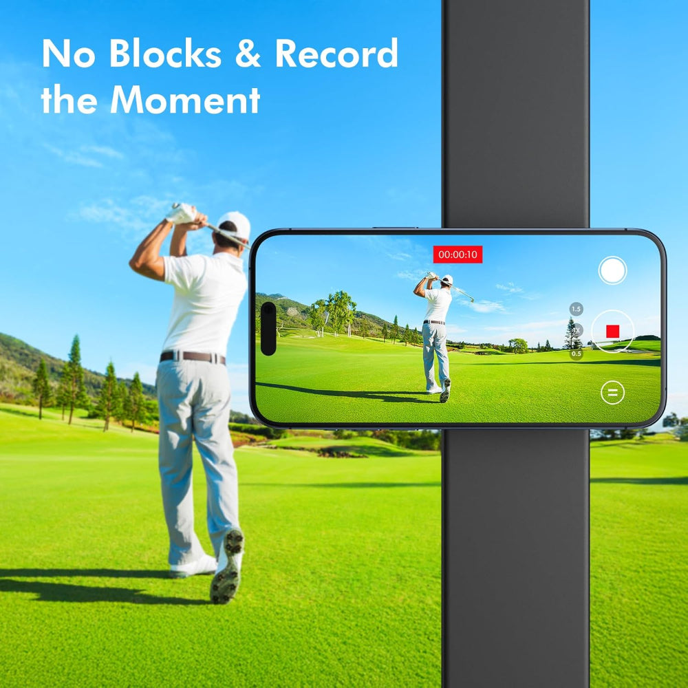 Magnetic Golf Cart Phone Holder – MagSafe Compatible – Cart Mount Use – Strong Magnet Base for EZGO, Club Car, Yamaha & More