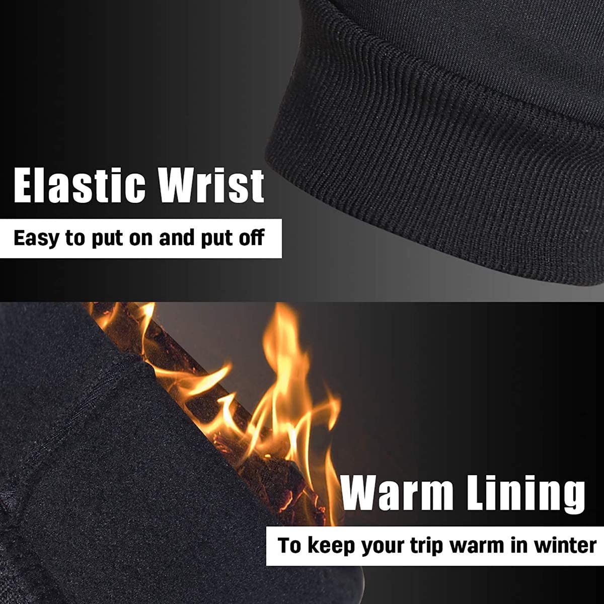 Waterproof Anti-Slip Touch-Screen Thermal Cycling Gloves 