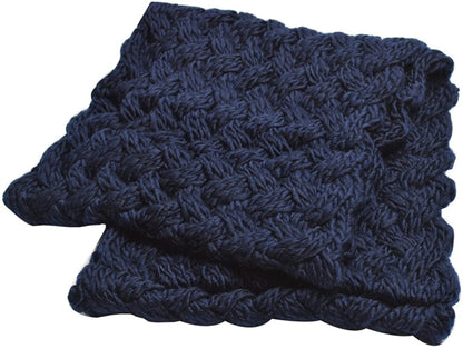 Premium Solid Winter Criss Cross Knit Thick Infinity Loop Circle Scarf