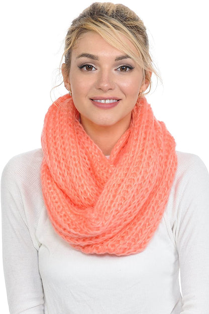 Basico Infinity Scarf | Winter Crochet Knit Scarf in One Size