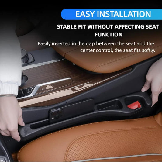 2-Pack Car Seat Gap Organizer – PU Leather Gap Filler Storage for Cars, SUVs, and Trucks