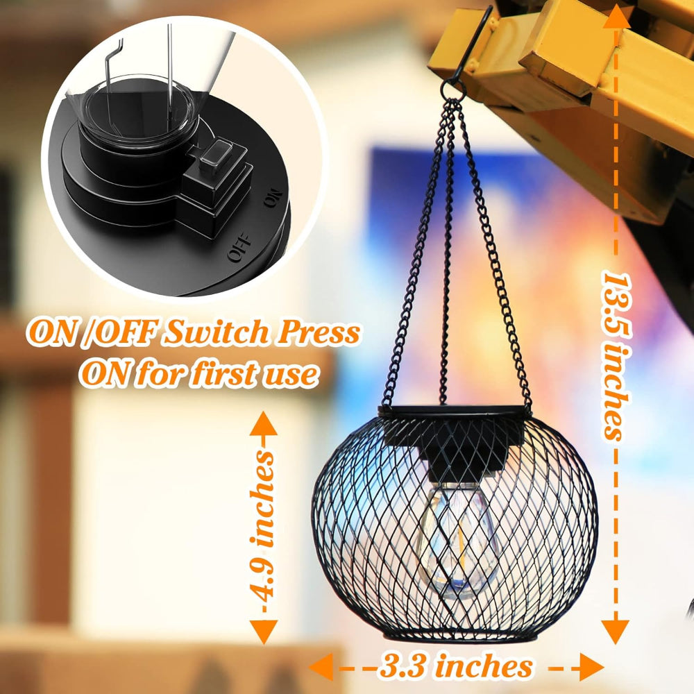 Outdoor Solar Lantern – Waterproof Hanging Garden Light for Yard Patio Pathway Tree Decor