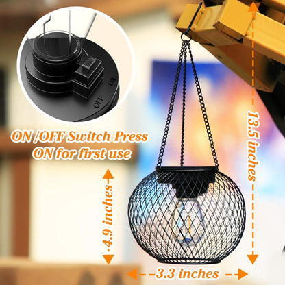 Outdoor Solar Lantern – Waterproof Hanging Garden Light for Yard Patio Pathway Tree Decor
