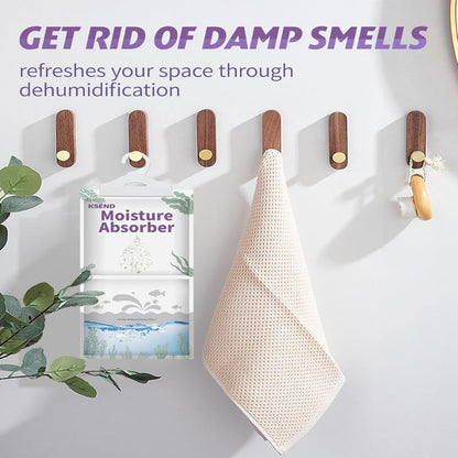 8-Pack Moisture Absorber Bags – Hanging Dehumidifier Packs for Closet Bathroom Kitchen