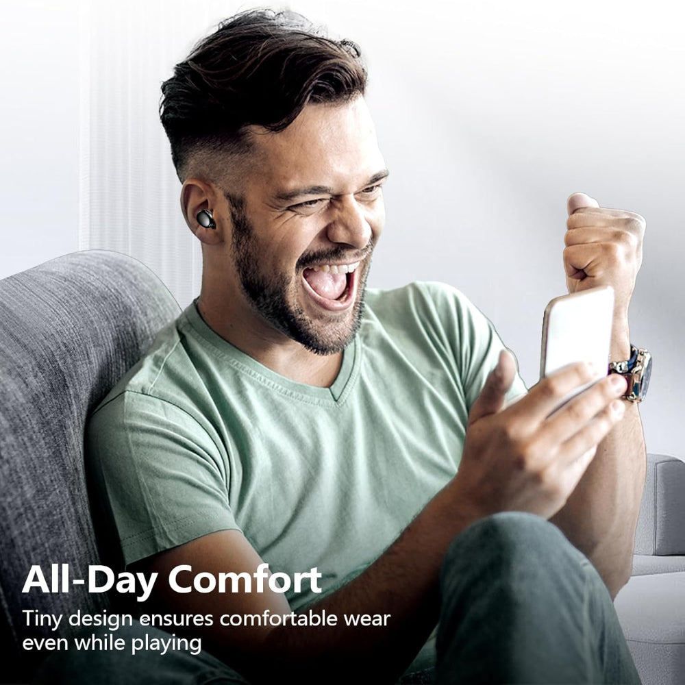 Wireless Bluetooth 5.3 Earbuds – Lightweight In-Ear Headphones with Deep Bass, Built-In Mic, Clear Calls for Sports & Workouts