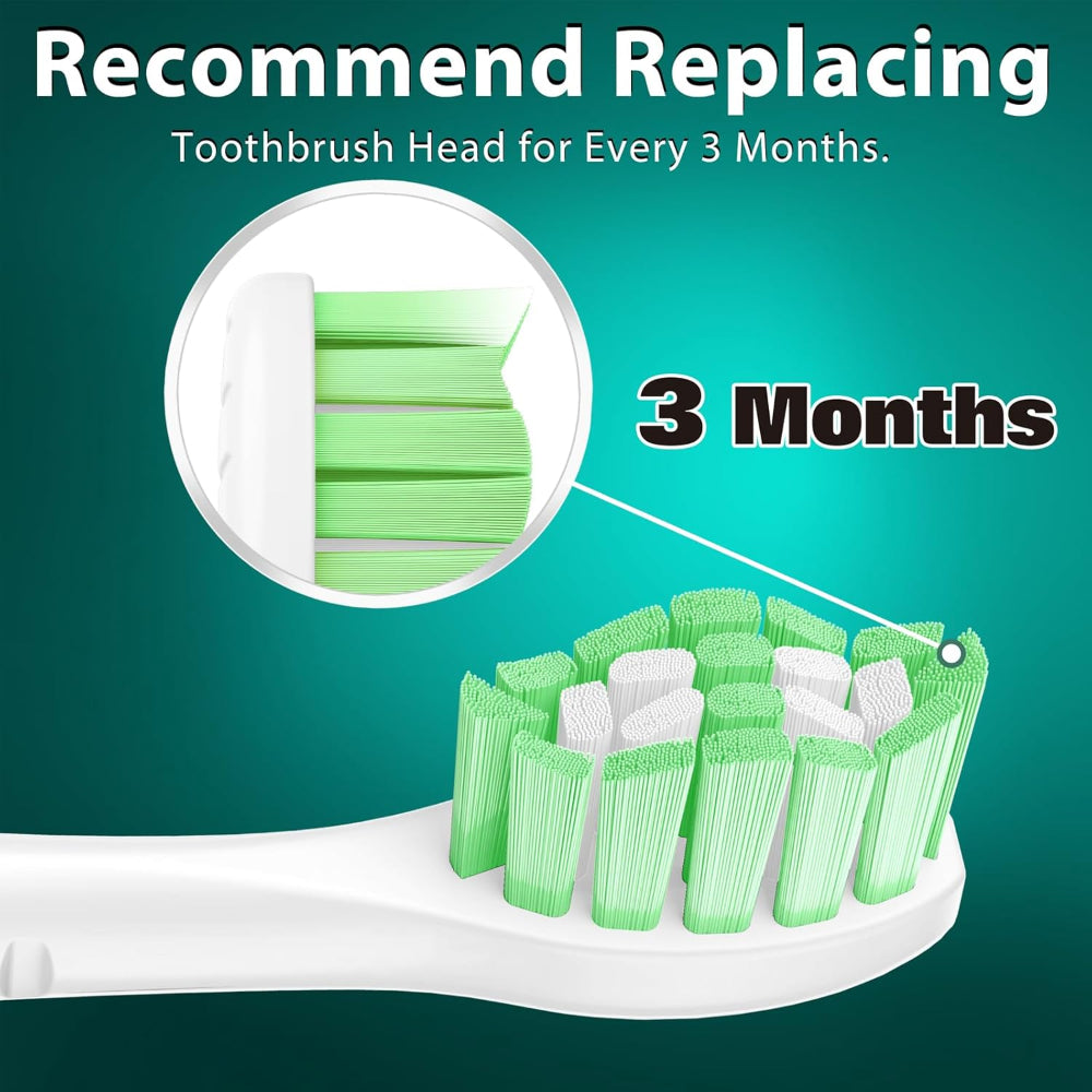 10-Pack Replacement Brush Heads – Electric Toothbrush Use – Compatible with Philips Sonicare – White Color