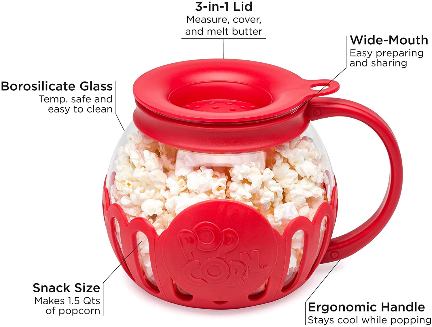 3 In 1 Micro-Pop Microwave Popcorn Popper 