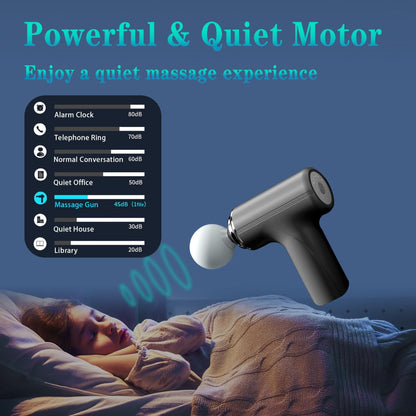 Mini Percussion Massager – Deep Tissue Handheld Massager for Back & Neck, Pain Relief, Small Travel Muscle Massager for Athletes