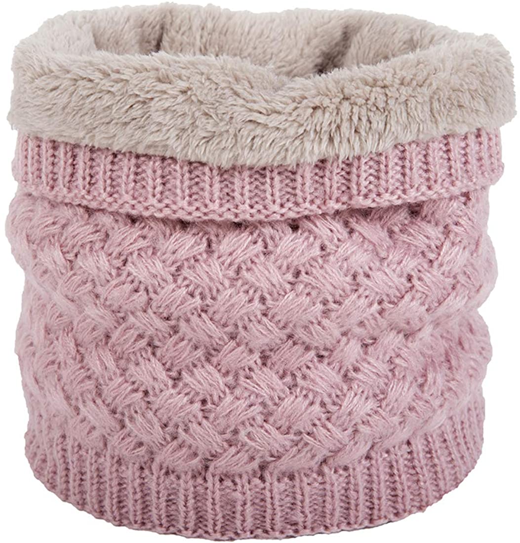 Leories Winter Neck Warmer Fleece Lined Infinity Scarf Thicken Windproof and Dust Skiing Scarf Face Mask