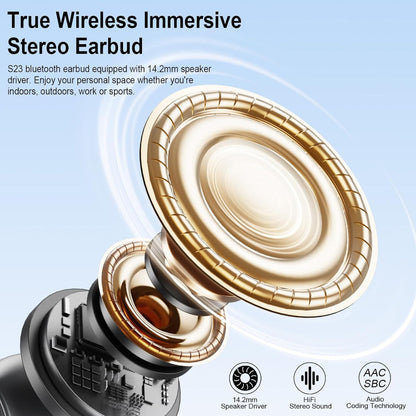 Wireless Bluetooth 5.3 Earbuds – HiFi Stereo Sound – In-Ear Use – ENC Noise Cancelling Mics – 40H Playtime, IP7 Waterproof