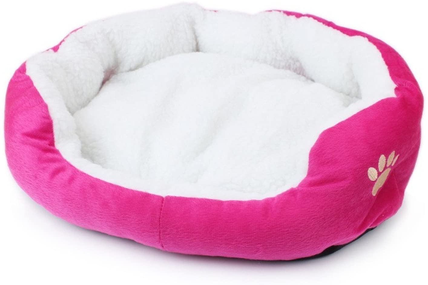 Resulzon Cute Paw Print Comfortable Pets Dog Cats Puppy Kitten Nest Mat Pad Soft Fleece Bed