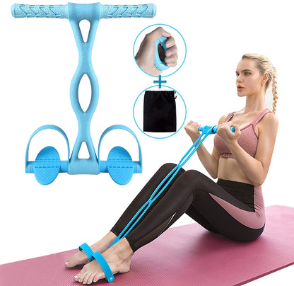 MEYUEWAL Pedal Resistance Band with Grip Ring, Upgraded Natural&Environmentally Friendly Elastic Pull Rope Fitness Sit-up Exercise at Home, for Abdomen, Waist, Arm, Yoga Stretching Slimming Training