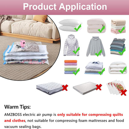 Electric Vacuum Pump – Portable Pump for Storage Bags, Clothing, Blankets & Bedding, Works with Various Vacuum Seal Bags, Pink (Bags Not Included)