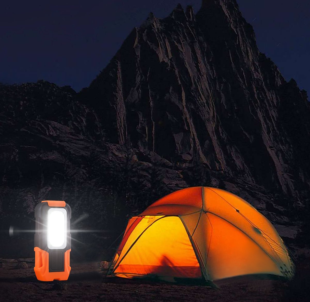 2 Pack Portable LED Work Light with Magnetic Base & Hanging Hook