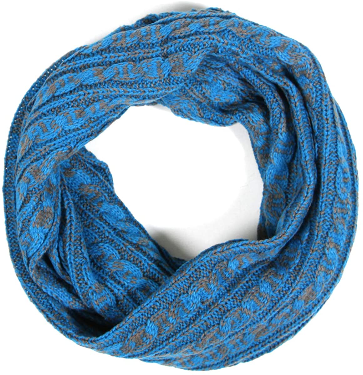 Knit Infinity Scarves for Women Thick Winter Scarf Warm Cable Knit Red Black Infinity Scarf Circle Loop Scarf