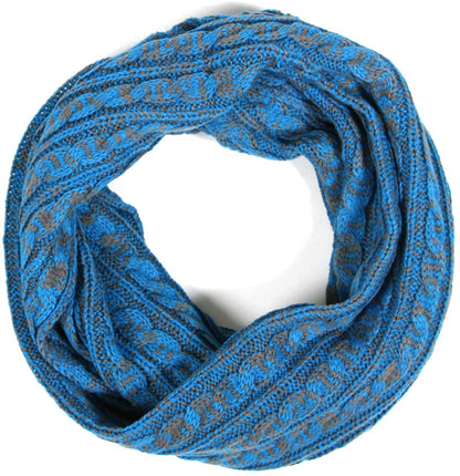 Knit Infinity Scarves for Women Thick Winter Scarf Warm Cable Knit Red Black Infinity Scarf Circle Loop Scarf