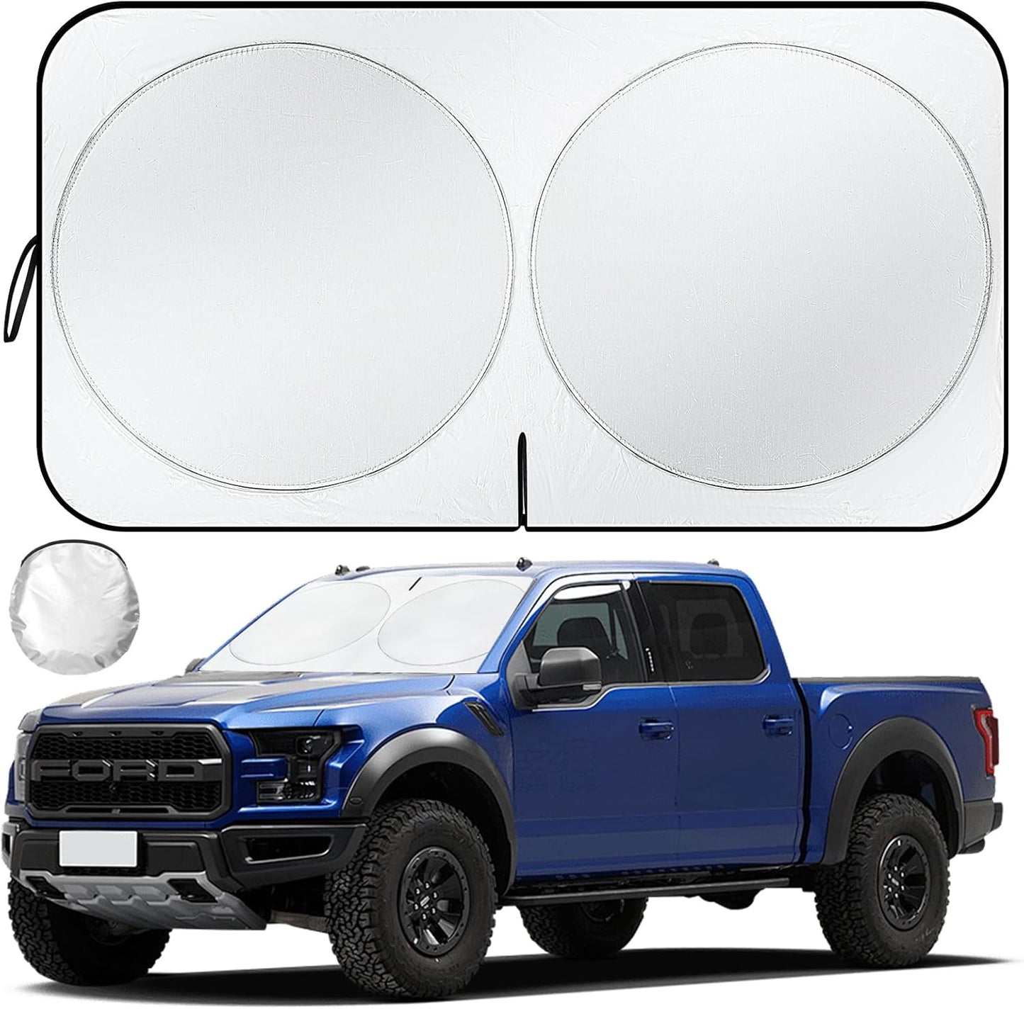 Car Windshield Sun Shade - Foldable Car Sun Shade Protection with Storage Bag